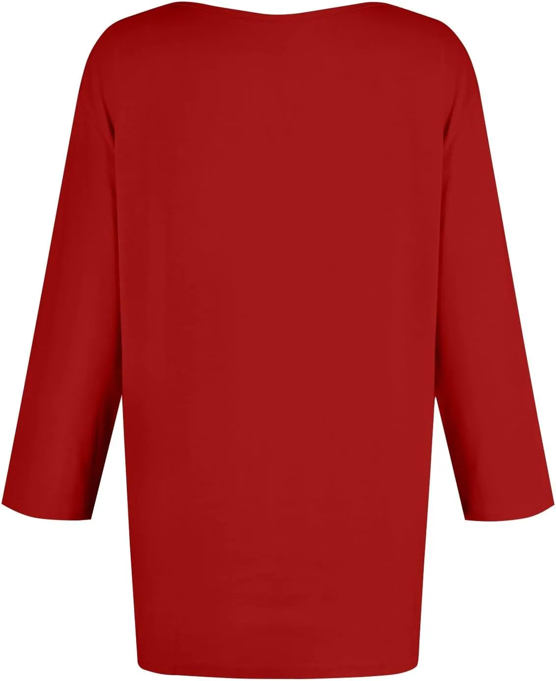 3/4 Length Sleeve Womens Tops Casual V-Neck Ladies Shirts 2025 Summer Elbow Length Printed,Plain t Shirts Outfits