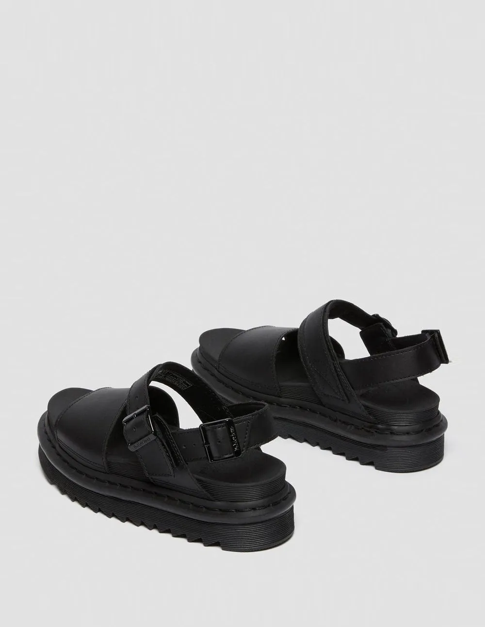 Dr. Martens Voss Leather Strap Sandals Negras Mujer