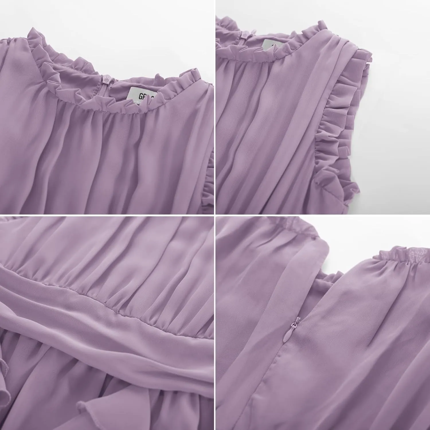 GRACE KARIN Girls Party Dress Ruffle Sleeveless Special Occasion Spring Dresses