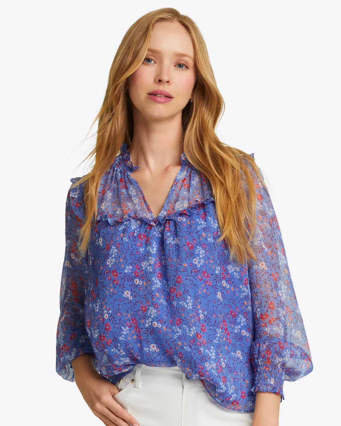 Gretchen Top in Garden Posy