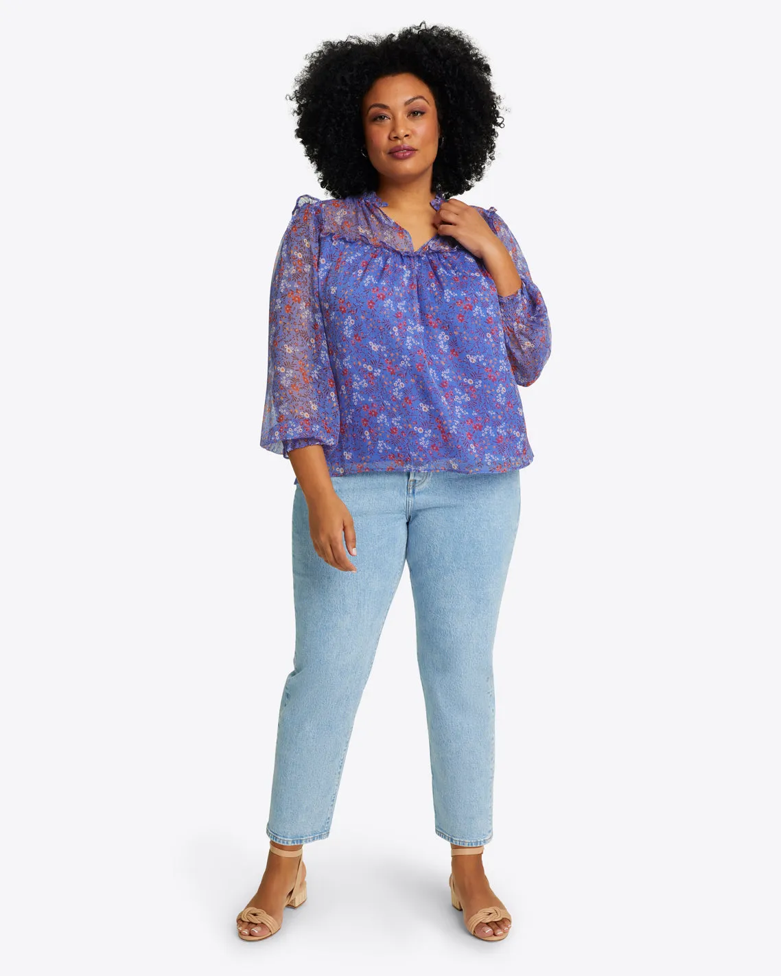 Gretchen Top in Garden Posy