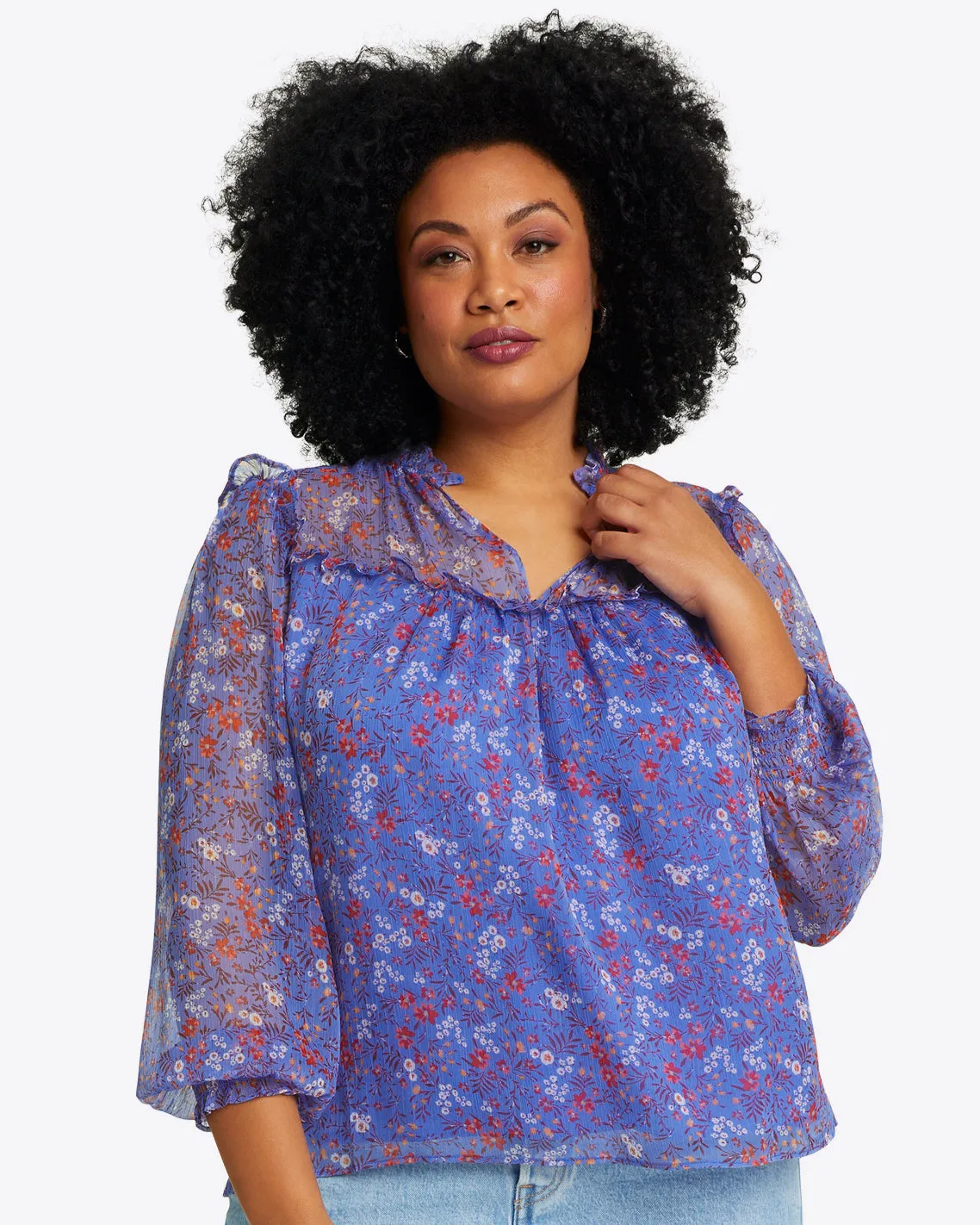 Gretchen Top in Garden Posy