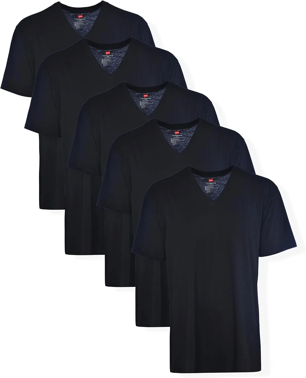 Hanes Mens Tall V-Neck Undershirts ??Tagless 100% Cotton Multipack, Lightweight Base Layer Camisetas para Hombre Alto