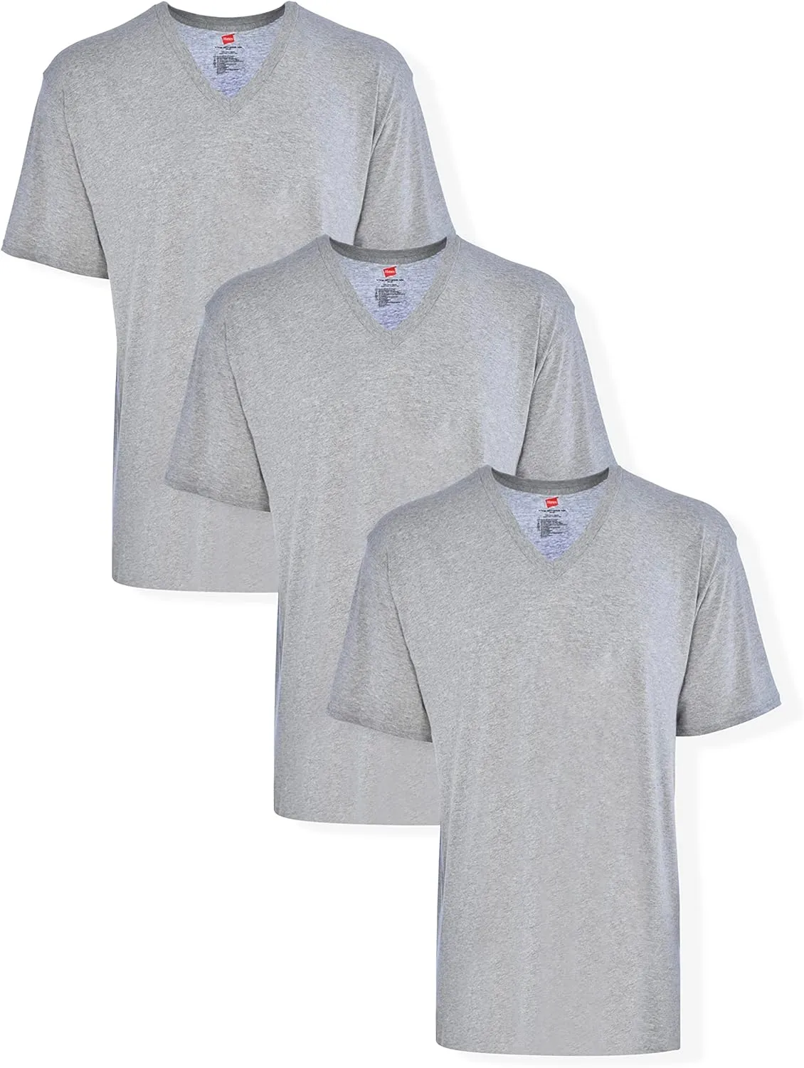 Hanes Mens Tall V-Neck Undershirts ??Tagless 100% Cotton Multipack, Lightweight Base Layer Camisetas para Hombre Alto