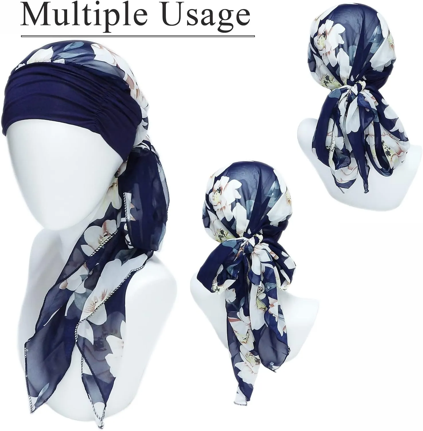 Headwear for Women Sleep Beanie Head Scarf for Bald Wraps Cancer Hats Turbans