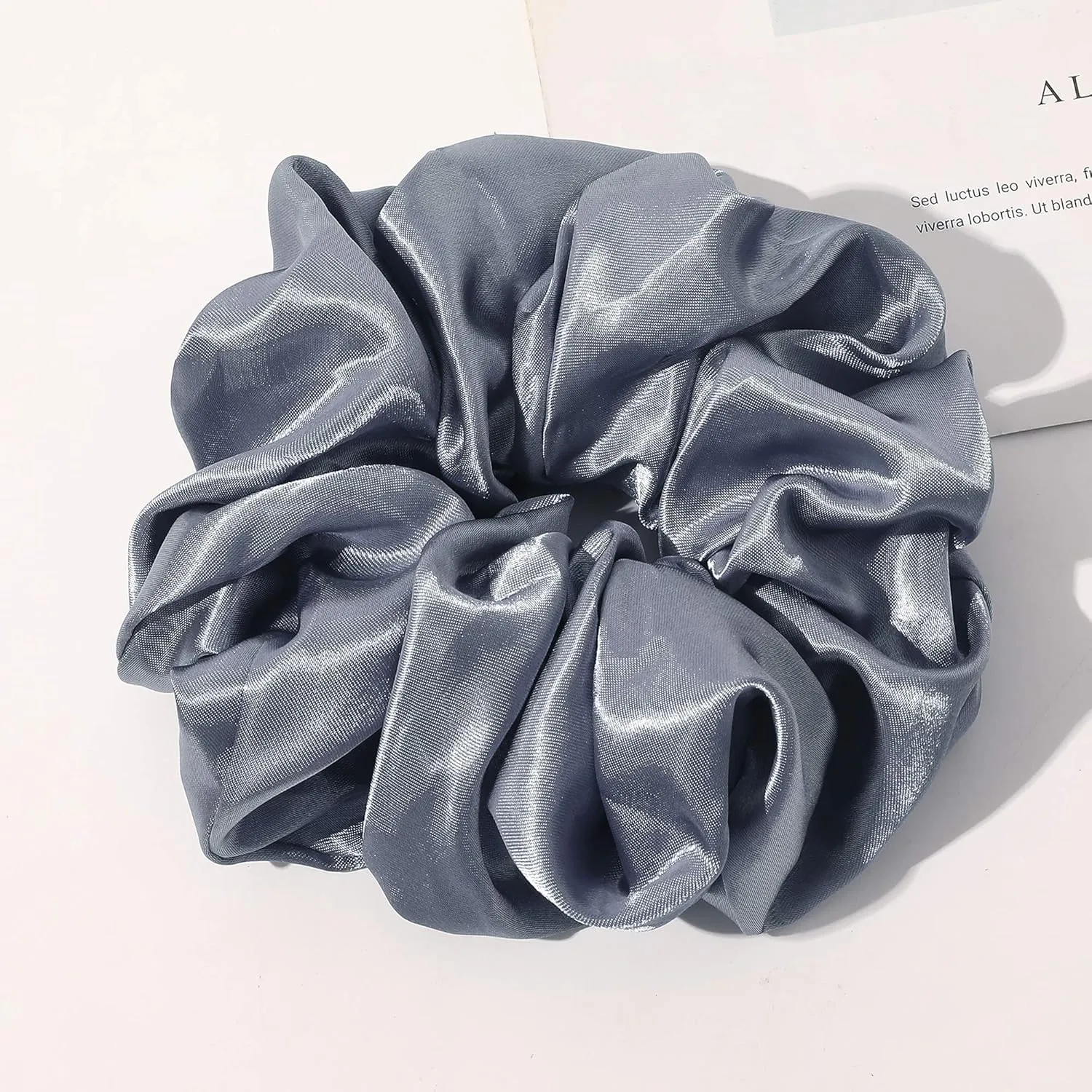 Scrunchies Hair Ties for Women Big Silk Satin Scrunchie Large Oversized Ligas Para el Cabello De Mujer Decorations Cute Jumbo Coth Ponytail Hair Scrunchy Giant Purple Hair Accessories Gift for Girls