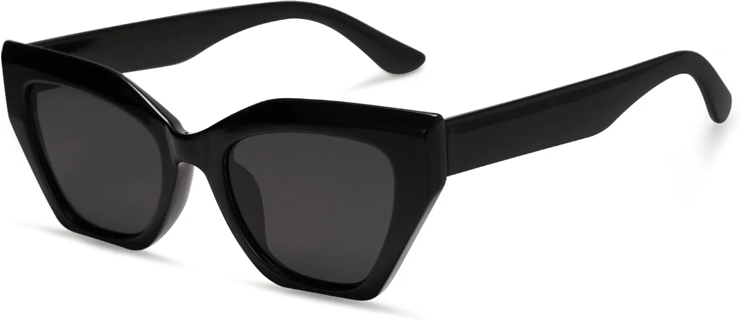 SOJOS Square Cat Eye Polarized Sunglasses for Women Small Retro Vintage Trendy Cateye Shades Sunnies Gafas de sole SJ2235