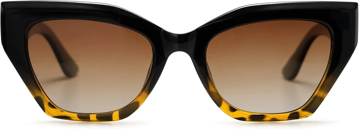 SOJOS Square Cat Eye Polarized Sunglasses for Women Small Retro Vintage Trendy Cateye Shades Sunnies Gafas de sole SJ2235