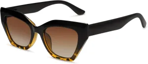 SOJOS Square Cat Eye Polarized Sunglasses for Women Small Retro Vintage Trendy Cateye Shades Sunnies Gafas de sole SJ2235