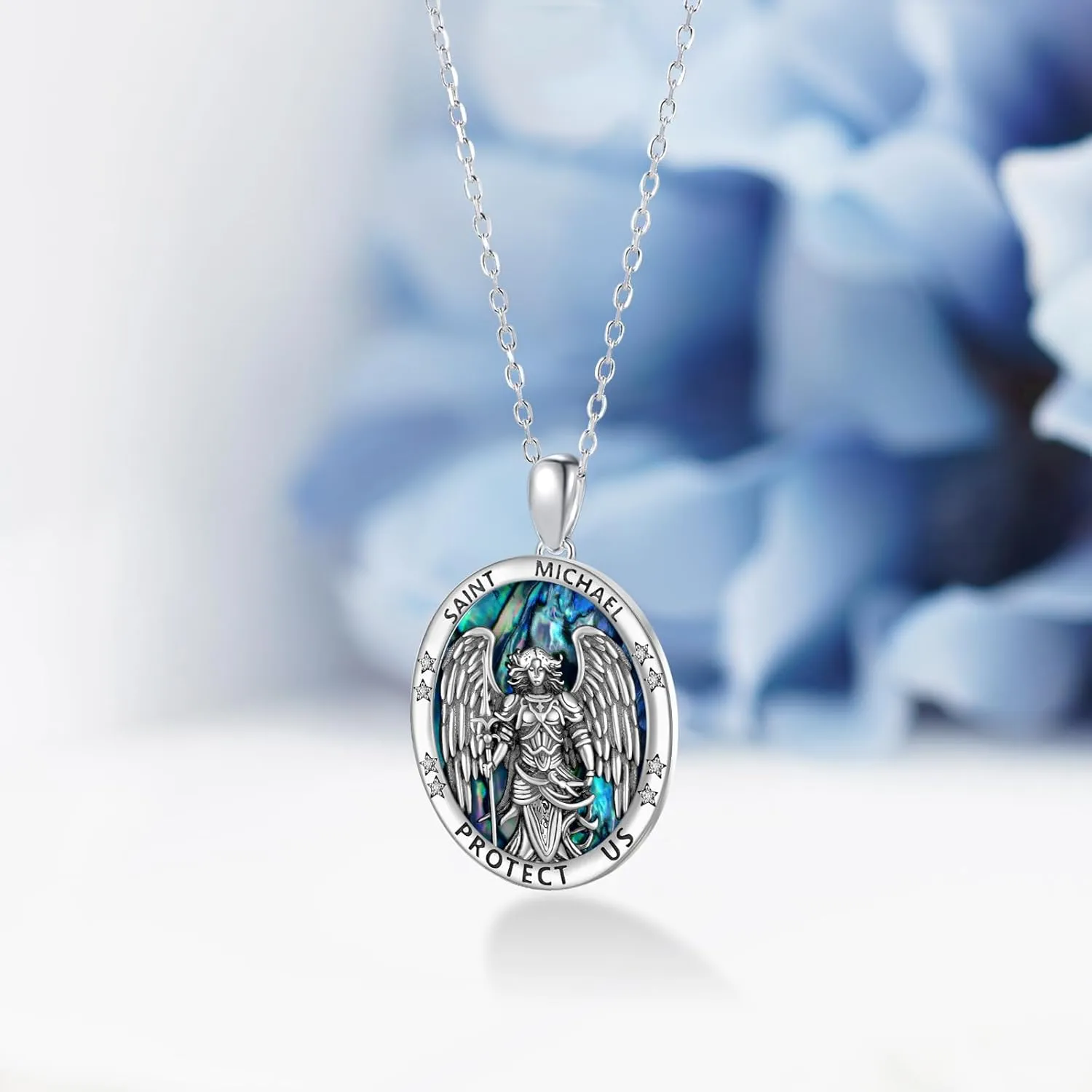 St Michael/St Gerard/St Dymphna/Virgen de Guadalupe Necklace Sterling Silver Religious Necklace Religious Jewelry for Women Men