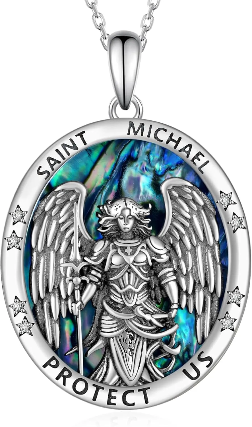 St Michael/St Gerard/St Dymphna/Virgen de Guadalupe Necklace Sterling Silver Religious Necklace Religious Jewelry for Women Men