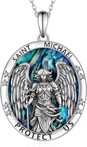 St Michael/St Gerard/St Dymphna/Virgen de Guadalupe Necklace Sterling Silver Religious Necklace Religious Jewelry for Women Men