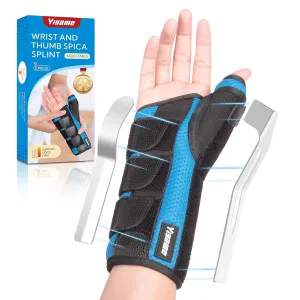 Thumb Spica Splint, De Quervain's Tenosynovitis Brace, Carpal Tunnel Wrist Brace with Thumb Support, Wrist and Thumb Brace for Trigger Thumb, Arthritis, Wrist Fractures, Injuries, Right-L