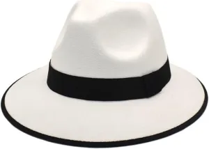 Trendy Fedora Hats for Men & Women Wide Brim Hat Dress Panama Hat Fedora Classic Hats for Men