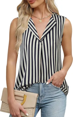 Unixseque Womens Business Casual Tank Top Summer Sleeveless Outfits 2025 Dressy Work Shirts