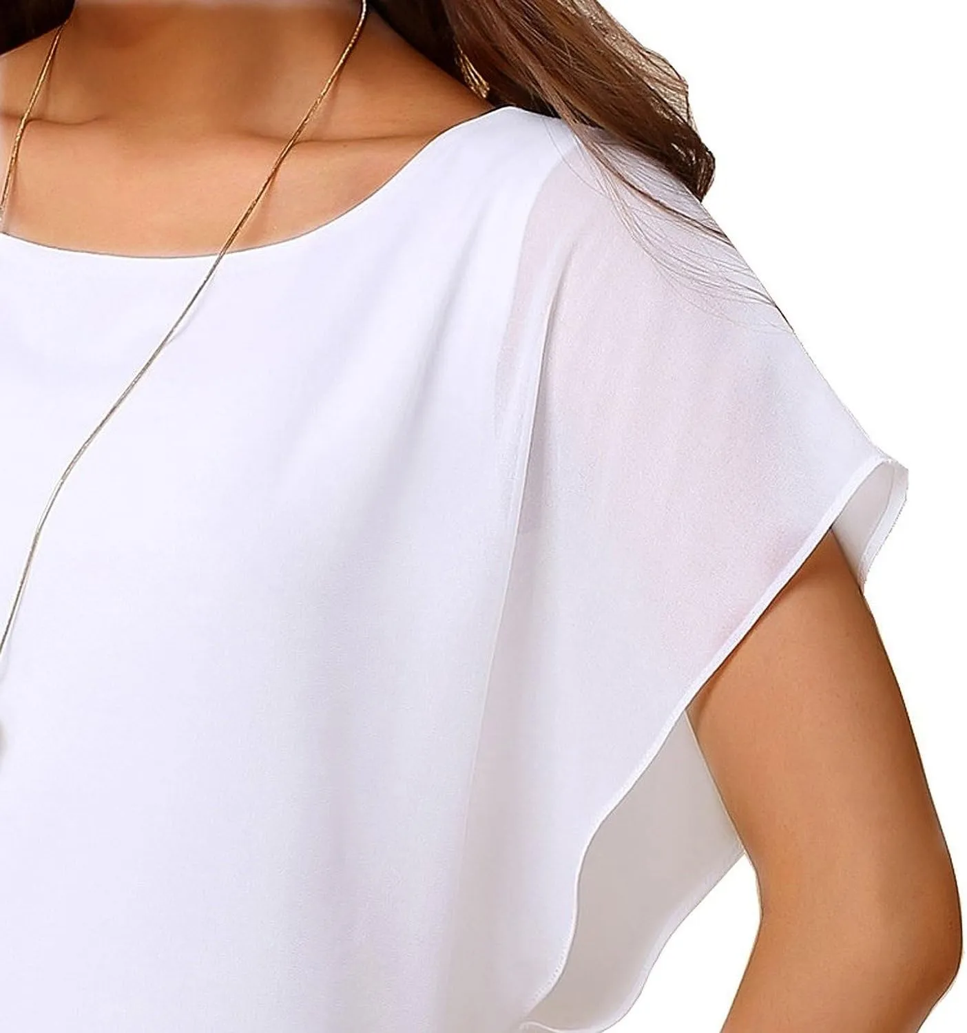 VIISHOW Women's Summer Loose Casual Short Sleeve Chiffon Top T-Shirt Blouse